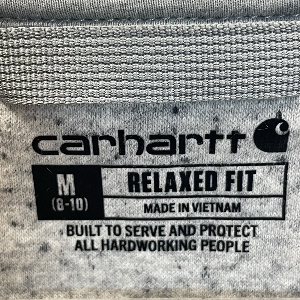 Carhartt Womens M Sweatshirt Quarter Zip Pullover Relaxed Mock Neck Heather Gray - Picture 6 of 10